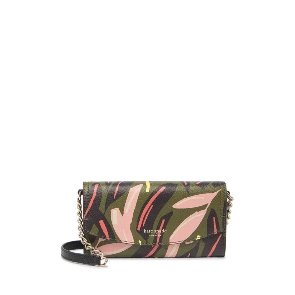 New KATE SPADE New York Eva Modern Leather Wallet on a Removable Chain